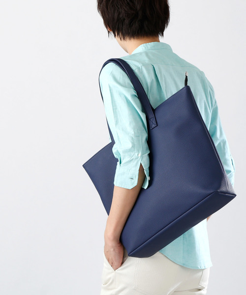 MONO-MART(モノマート)の「BASIC NEOLEATHER TOTEBAG/PVCレザートートバッグ(トートバッグ・メンズ・ブラック/ベージュ/ネイビー/アイボリー/キャメル/チャコール・FREE)」の21枚目の写真