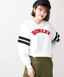WEGO/Vネックサガラロゴスウェット