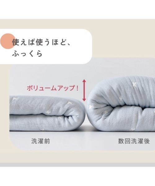 Hoppetta(ホッペッタ)の「【Hoppetta(ホッペッタ)】(ベビーサイズ) ふくふくガーゼ(6重ガーゼ)スリーパー 日本製(ベビーパジャマ/スリーパー・キッズ・ピンク/ブルー・ONE SIZE)」の8枚目の写真