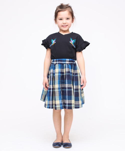 RUGGEDWORKS（ラゲッドワークス）の「マドラスチェックギャザースカート（スカート・キッズ・ピンク/ブルー・100cm/110cm/120cm/130cm/140cm/90cm/80ｃｍ）」の6枚目の写真