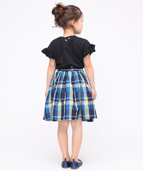 RUGGEDWORKS（ラゲッドワークス）の「マドラスチェックギャザースカート（スカート・キッズ・ピンク/ブルー・100cm/110cm/120cm/130cm/140cm/90cm/80ｃｍ）」の7枚目の写真