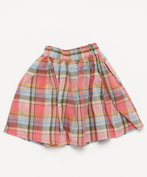 RUGGEDWORKS（ラゲッドワークス）の「マドラスチェックギャザースカート（スカート・キッズ・ピンク/ブルー・100cm/110cm/120cm/130cm/140cm/90cm/80ｃｍ）」の3枚目の写真