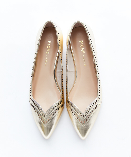 PICHE ABAHOUSE（ピシェ アバハウス）の「レーザーカットパンプス（パンプス・レディース・ブラック/ライトグリーン/シャンパン・40/38/39/35/36/37/34）」の3枚目の写真