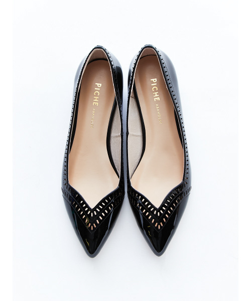 PICHE ABAHOUSE（ピシェ アバハウス）の「レーザーカットパンプス（パンプス・レディース・ブラック/ライトグリーン/シャンパン・40/38/39/35/36/37/34）」の2枚目の写真