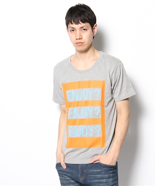 WEGO(ウィゴー)の「WEGO/BOXグラフィックTee(S)(Tシャツ/カットソー・メンズ・ホワイト/ブラック/ネイビー/杢グレー/ライトイエロー・LARGE/MEDIUM)」の1枚目の写真