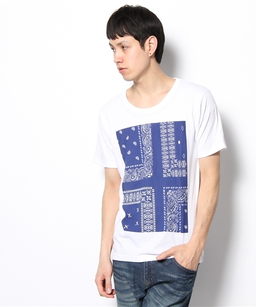 WEGO(ウィゴー)の「WEGO/BOXグラフィックTee(S)(Tシャツ/カットソー・メンズ・ホワイト/ブラック/ネイビー/杢グレー/ライトイエロー・LARGE/MEDIUM)」の2枚目の写真