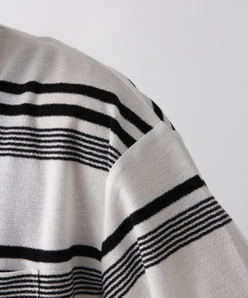 RAGEBLUE(レイジブルー)の「ナシジボーダーTシャツ/801670(Tシャツ/カットソー・メンズ・ホワイト/ダークブラウン/ネイビー/ブルー・SMALL/MEDIUM/LARGE)」の11枚目の写真