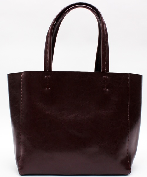 8(eight)(エイト)の「本革 レザー トートバッグ シンプル 大きめ(トートバッグ・メンズ・ブラック/ダークブラウン/ネイビー/レッド/カーキ/キャメル・FREE)」の3枚目の写真