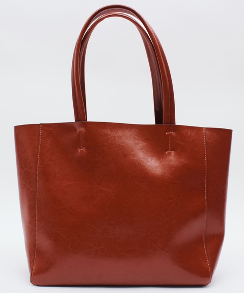 8(eight)(エイト)の「本革 レザー トートバッグ シンプル 大きめ(トートバッグ・メンズ・ブラック/ダークブラウン/ネイビー/レッド/カーキ/キャメル・FREE)」の1枚目の写真