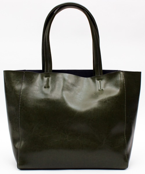 8(eight)(エイト)の「本革 レザー トートバッグ シンプル 大きめ(トートバッグ・メンズ・ブラック/ダークブラウン/ネイビー/レッド/カーキ/キャメル・FREE)」の4枚目の写真