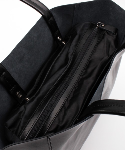 8(eight)(エイト)の「本革 レザー トートバッグ シンプル 大きめ(トートバッグ・メンズ・ブラック/ダークブラウン/ネイビー/レッド/カーキ/キャメル・FREE)」の20枚目の写真