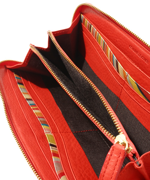 Paul Smith BLACK Paul by Paul Smith（ポールスミスブラック ポールバイポールスミス）の「ハートプル長財布（財布・レディース・グレー系/レッド系/ネイビー系/パープル系・F）」の9枚目の写真