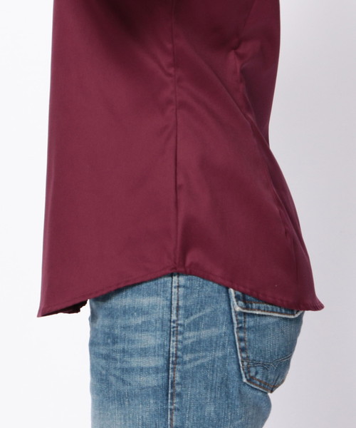 NARACAMICIE(ナラカミーチェ)の「コットンシャンブレー長袖シャツ(シャツ/ブラウス・レディース・ホワイト/ライトグレー/ボルドー・MEDIUM/LARGE/SMALL)」の12枚目の写真