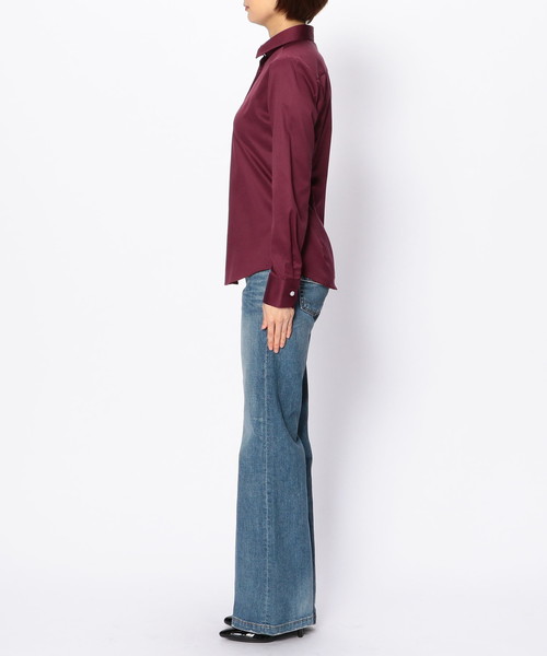 NARACAMICIE(ナラカミーチェ)の「コットンシャンブレー長袖シャツ(シャツ/ブラウス・レディース・ホワイト/ライトグレー/ボルドー・MEDIUM/LARGE/SMALL)」の13枚目の写真