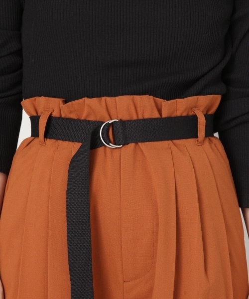 LOWRYS FARM（ローリーズファーム）の「ベルトツキハイウエストパンツ 804552（その他パンツ・レディース・ベージュ/ブラウン・FREE）」の9枚目の写真