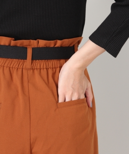 LOWRYS FARM（ローリーズファーム）の「ベルトツキハイウエストパンツ 804552（その他パンツ・レディース・ベージュ/ブラウン・FREE）」の6枚目の写真
