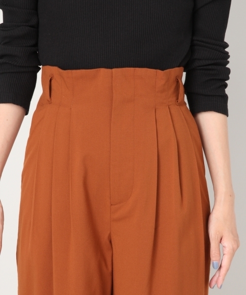 LOWRYS FARM（ローリーズファーム）の「ベルトツキハイウエストパンツ 804552（その他パンツ・レディース・ベージュ/ブラウン・FREE）」の5枚目の写真