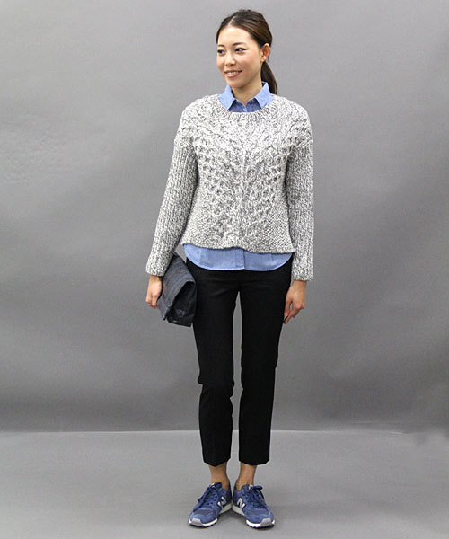 UNITED ARROWS(ユナイテッドアローズ)の「UAW W/AC ケーブル プルオーバー ニット(mg1312uC)◆(ニット/セーター・レディース・ナチュラル/ネイビー/グレー・フリー)」の13枚目の写真