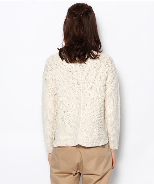 UNITED ARROWS(ユナイテッドアローズ)の「UAW W/AC ケーブル プルオーバー ニット(mg1312uC)◆(ニット/セーター・レディース・ナチュラル/ネイビー/グレー・フリー)」の8枚目の写真