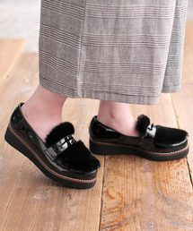 夢展望 | 厚底ファーローファーパンプス(ローファー)