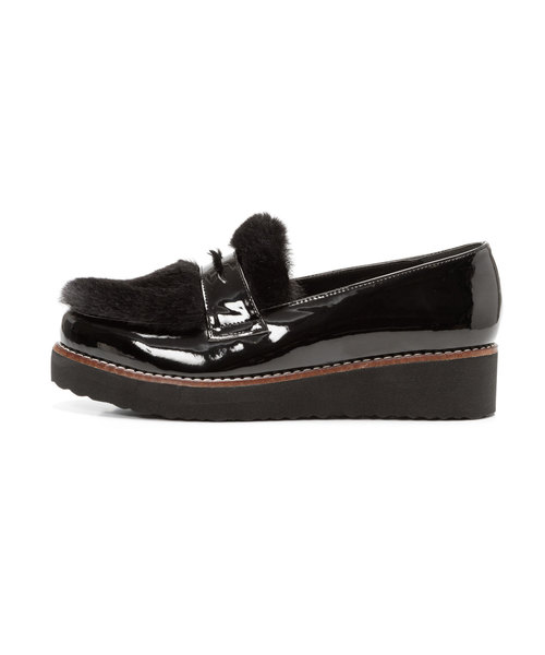 夢展望（ユメテンボウ）の「厚底ファーローファーパンプス（ローファー・レディース・ブラック/グレー/ピンク/ブラウン系その他・23㎝/24㎝/23.5㎝/24.5㎝）」の5枚目の写真