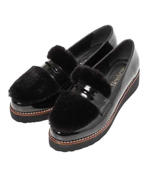 夢展望（ユメテンボウ）の「厚底ファーローファーパンプス（ローファー・レディース・ブラック/グレー/ピンク/ブラウン系その他・23㎝/24㎝/23.5㎝/24.5㎝）」の13枚目の写真