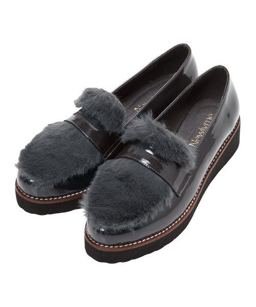 夢展望（ユメテンボウ）の「厚底ファーローファーパンプス（ローファー・レディース・ブラック/グレー/ピンク/ブラウン系その他・23㎝/24㎝/23.5㎝/24.5㎝）」の15枚目の写真