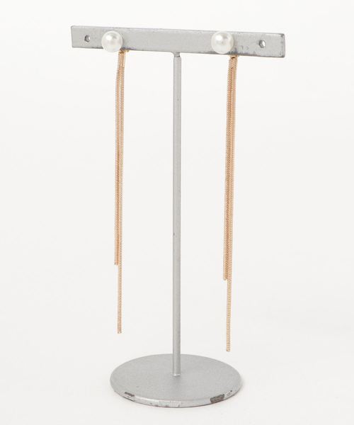 Fun & Daily（ファンアンドデイリー）の「F&D : ドロップチェーンピアス（ピアス（両耳用）・レディース・ゴールド/シルバー・FREE）」の5枚目の写真