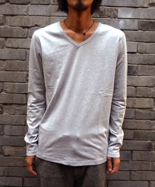 CIAOPANIC（チャオパニック）の「【Ciaopanic】30インナーVPOLS（Tシャツ/カットソー・メンズ・グレー/ネイビー/ブラック/ホワイト/ワインレッド・MEDIUM/LARGE）」の3枚目の写真