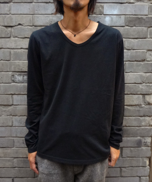 CIAOPANIC（チャオパニック）の「【Ciaopanic】30インナーVPOLS（Tシャツ/カットソー・メンズ・グレー/ネイビー/ブラック/ホワイト/ワインレッド・MEDIUM/LARGE）」の2枚目の写真