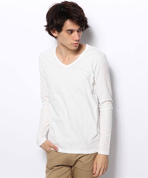 CIAOPANIC（チャオパニック）の「【Ciaopanic】30インナーVPOLS（Tシャツ/カットソー・メンズ・グレー/ネイビー/ブラック/ホワイト/ワインレッド・MEDIUM/LARGE）」の12枚目の写真