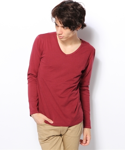 CIAOPANIC（チャオパニック）の「【Ciaopanic】30インナーVPOLS（Tシャツ/カットソー・メンズ・グレー/ネイビー/ブラック/ホワイト/ワインレッド・MEDIUM/LARGE）」の16枚目の写真