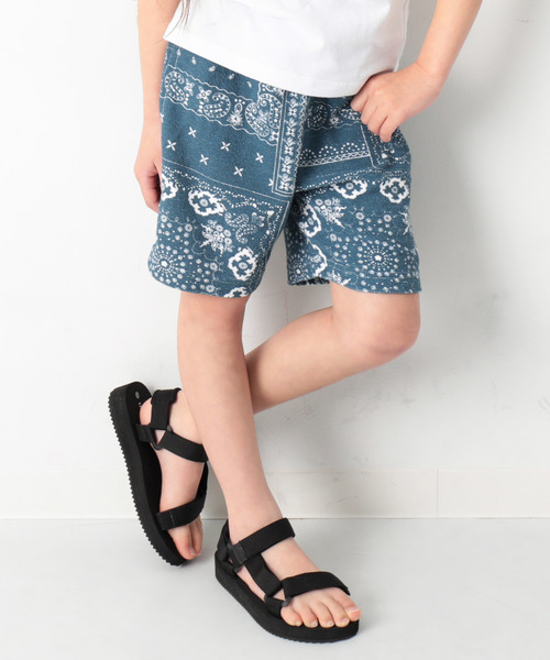 devirock（デビロック）の「総柄裏使いハーフパンツ（その他パンツ・キッズ・ターコイズブルー/ブルー系その他/ブルー系その他2/ホワイト系その他/カモフラージュ/グリーン系その他/ブルー系その他3/ブルー系その他4/ホワイト×ネイビー/ホワイト×ブラック・150cm/120cm/140cm/110cm/160cm/100cm/130cm）」の8枚目の写真