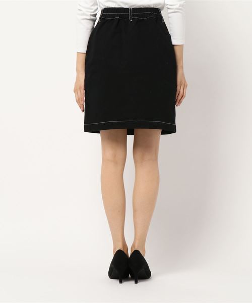 LOWRYS FARM（ローリーズファーム）の「フロントボタンミニスカート　831874（スカート・レディース・ブラック/ベージュ/イエロー/アイボリー・FREE）」の6枚目の写真