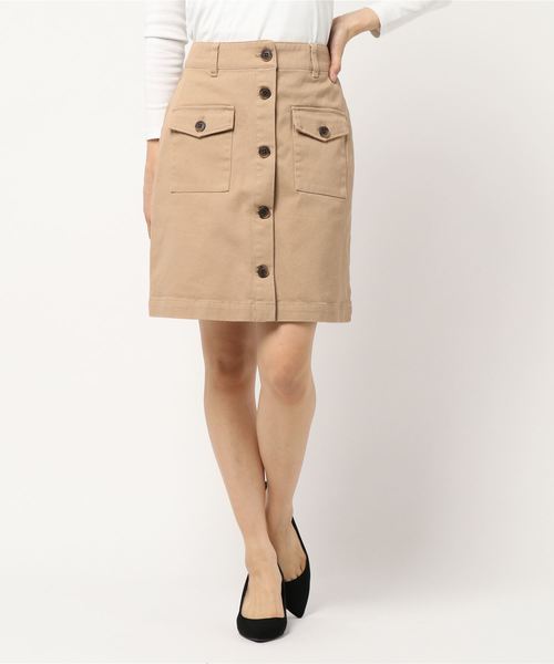 LOWRYS FARM（ローリーズファーム）の「フロントボタンミニスカート　831874（スカート・レディース・ブラック/ベージュ/イエロー/アイボリー・FREE）」の14枚目の写真