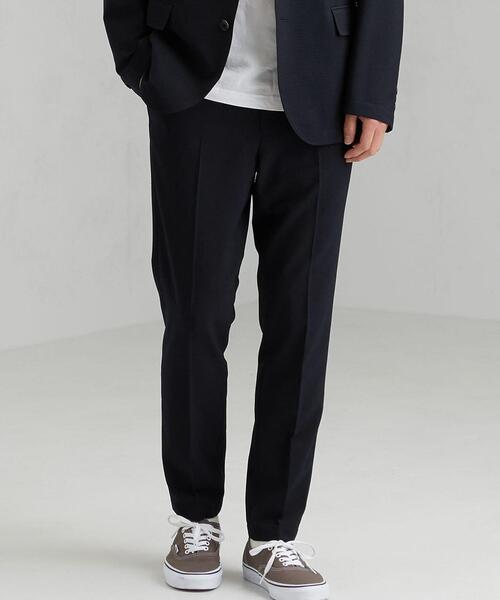 green label relaxing（グリーンレーベルリラクシング）の「NM◆CH ウォッシャブル サッカー N/UP 9分丈 パンツ ＜機能性生地＞（その他パンツ・メンズ・ネイビー/ブラウン・SMALL/MEDIUM/LARGE/X-LARGE/XX-LARGE/X-SMALL）」の2枚目の写真