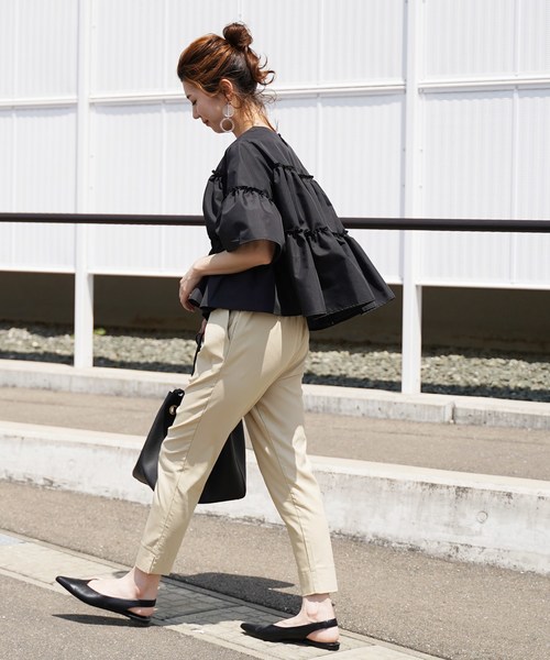 reca（レカ）の「ティアードボリュームブラウス（シャツ/ブラウス・レディース・ホワイト/ブラック/ベージュ/テラコッタ・M）」の8枚目の写真