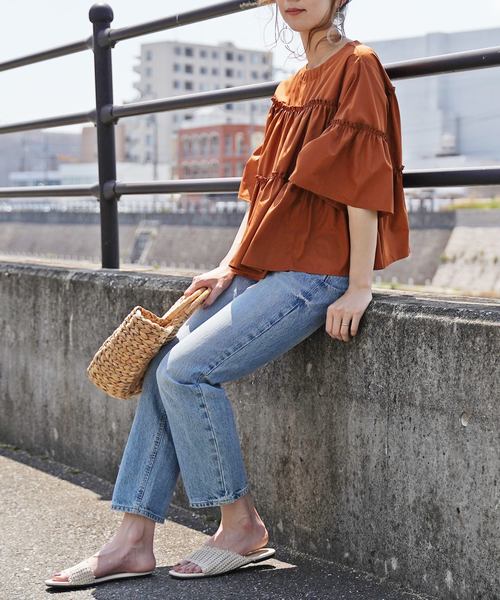 reca（レカ）の「ティアードボリュームブラウス（シャツ/ブラウス・レディース・ホワイト/ブラック/ベージュ/テラコッタ・M）」の10枚目の写真