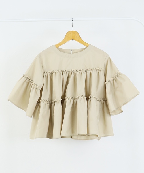 reca（レカ）の「ティアードボリュームブラウス（シャツ/ブラウス・レディース・ホワイト/ブラック/ベージュ/テラコッタ・M）」の17枚目の写真