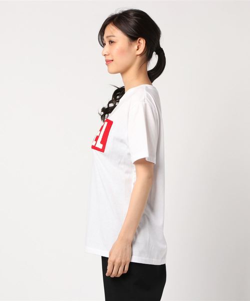 MARVEL（マーベル）の「【MARVEL/マーベル】サガラロゴTシャツ/レディース Tシャツ 半袖（Tシャツ/カットソー・レディース・ブラック/オフホワイト・MEDIUM/LARGE）」の5枚目の写真