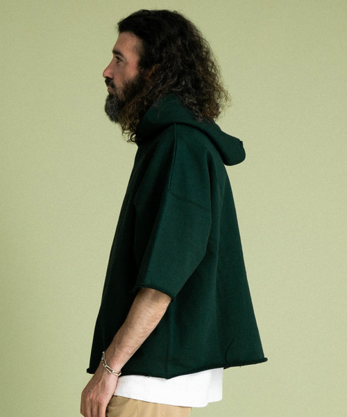 UNITED TOKYO(ユナイテッドトウキョウ)の「ハード裏毛ハーフスリーブパーカー(パーカー・メンズ・グリーン/ネイビー/サックスブルー・1/2/3)」の10枚目の写真