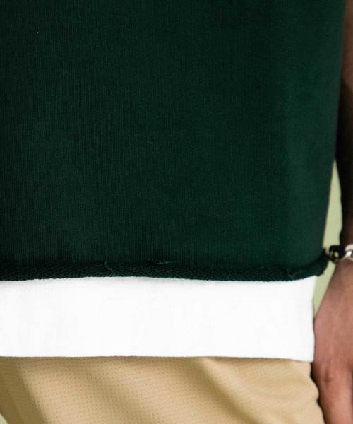 UNITED TOKYO(ユナイテッドトウキョウ)の「ハード裏毛ハーフスリーブパーカー(パーカー・メンズ・グリーン/ネイビー/サックスブルー・1/2/3)」の7枚目の写真