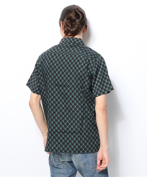 HYSTERIC GLAMOUR（ヒステリックグラマー）の「RH CHECK総柄 半袖イタリアンカラーSH（シャツ/ブラウス・メンズ・ネイビー/ブラック系その他・SMALL/MEDIUM/LARGE）」の10枚目の写真