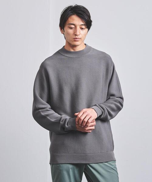 UNITED ARROWS（ユナイテッドアローズ）の「<UNITED ARROWS> ガーター クルーネック ニット（ニット/セーター・メンズ・ブラック/オレンジ系その他/グレー・XL/L/S/M）」の2枚目の写真