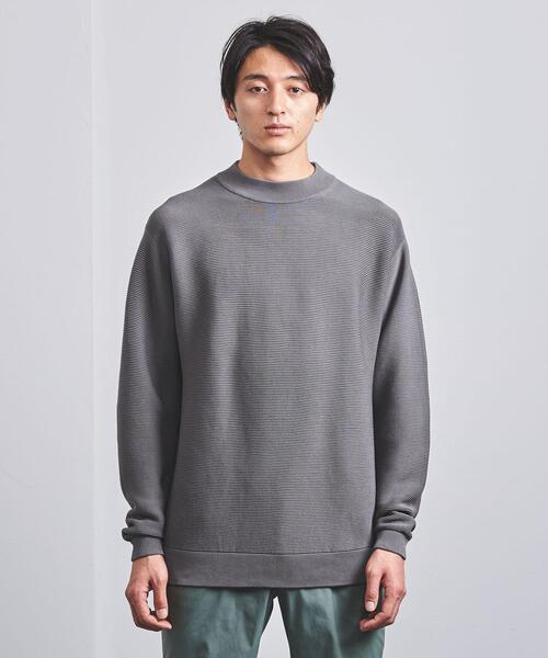 UNITED ARROWS（ユナイテッドアローズ）の「<UNITED ARROWS> ガーター クルーネック ニット（ニット/セーター・メンズ・ブラック/オレンジ系その他/グレー・XL/L/S/M）」の4枚目の写真
