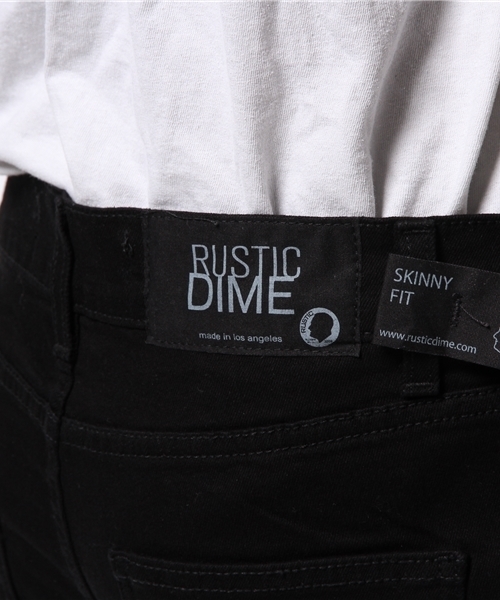 RUSTICDIME（ラスティックダイム）の「WEGO/RUSTIC DIME スキニーパンツ（デニムパンツ・メンズ・ブラック/ダークインディゴブルー・MEDIUM/LARGE）」の10枚目の写真