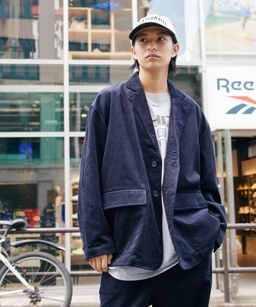 MONO-MART（モノマート）の「【セットアップ】ビッグシルエット オーバーサイズ コーデュロイ シングルジャケット ＆ タックテーパードパンツ（セットアップ・メンズ・ブラック/ネイビー/ブラウン/グリーン系その他/グレイッシュベージュ/ダークブラウン・M/L/S）」の19枚目の写真