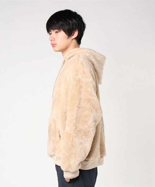 WEGO(ウィゴー)の「WEGO/シャギーボアプルパーカー(パーカー・メンズ・ブラック/オフホワイト/ライトベージュ・SMALL/MEDIUM/LARGE)」の20枚目の写真