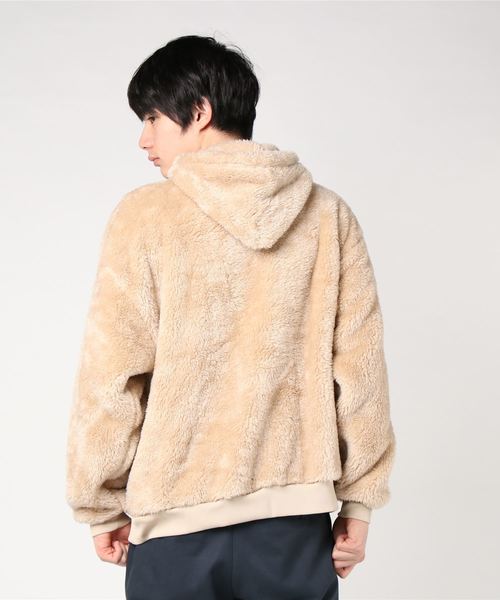 WEGO(ウィゴー)の「WEGO/シャギーボアプルパーカー(パーカー・メンズ・ブラック/オフホワイト/ライトベージュ・SMALL/MEDIUM/LARGE)」の17枚目の写真