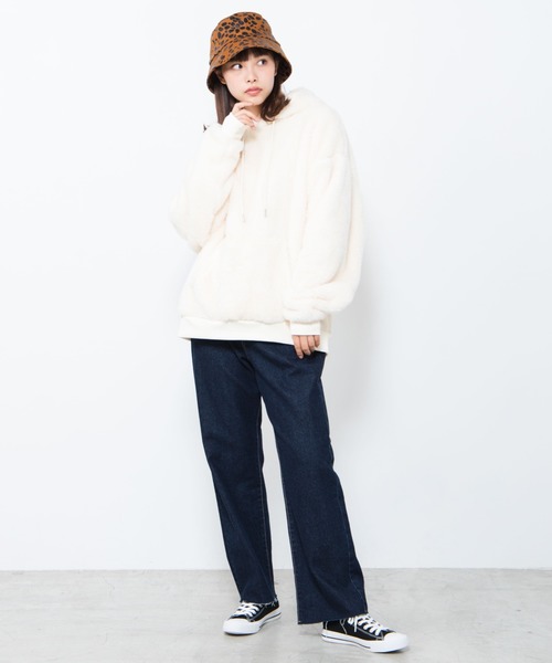 WEGO(ウィゴー)の「WEGO/シャギーボアプルパーカー(パーカー・メンズ・ブラック/オフホワイト/ライトベージュ・SMALL/MEDIUM/LARGE)」の12枚目の写真